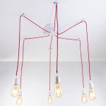 Светильник "Паук" красный 6x40W E27 80x80x90 см