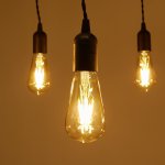 Светильник "Паук" черный, провод витой 8x40W E27 80x80x90 см