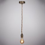 Светильник "Ретро" 1х40Вт E27 витой провод, бежевый 10x10x150см.