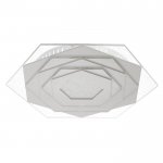 Светильник c ПДУ 69527/1 LED 115Вт диммер белый 44х50х6,5 см