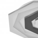 Светильник c ПДУ 69537/1 LED 144Вт диммер белый-черный 36х36х4,5 см