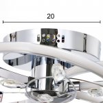 Светильник c ПДУ 69540/1 LED 72Вт диммер хром 65х65х18 см