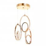 Светильник 86004/3 LED 69Вт 3000К золото 25х25х32-132 см