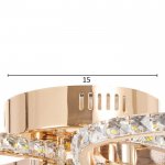 Люстра 86023/3 LED 72Вт 3000К французcкое золото 43х41х9 см