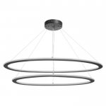 Светильник 86026/2 LED 153Вт 4000К черный 101х48х1,5-100 см