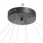 Светильник 86026/2 LED 153Вт 4000К черный 101х48х1,5-100 см