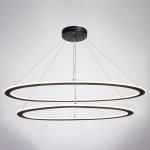 Светильник 86026/2 LED 153Вт 4000К черный 101х48х1,5-100 см