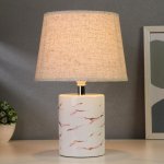 Лампа настольная 21166/1WT E14 40Вт бело-розовый 18х18х32,5 см