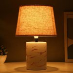 Лампа настольная 21166/1WT E14 40Вт бело-розовый 18х18х32,5 см