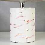 Лампа настольная 21166/1WT E14 40Вт бело-розовый 18х18х32,5 см