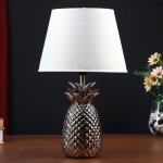 Лампа настольная "Ананас" Е14 40Вт серебро 22х22х36 см