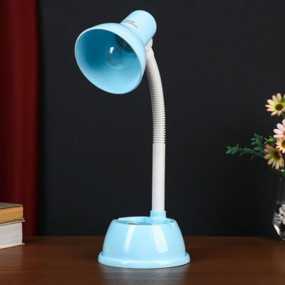 Лампа настольная 58073/1BL E27 40Вт голубой 14,5х14,5х44см Лампа настольная 58073/1BL E27 40Вт голубой 14,5х14,5х44см