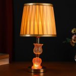 Лампа настольная с подсветкой LED 58076/1 E27 40Вт золото 23х23х40см