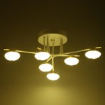 Люстра 63417/6 LED 30Вт 4000К белый-золото 70х70х22 см