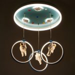 Люстра 70612/3 LED 76Вт 3 режима 3000-6000К голубой 50х50х70 см