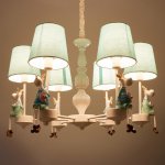 Люстра 70613/6 E14 40Вт белый-голубой 65х65х80 см