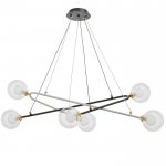 Люстра 87201/6 G9 40Вт белый-черный 90х34х12 см