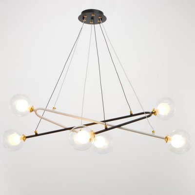 Люстра 87201/6 G9 40Вт белый-черный 90х34х12 см Люстра 87201/6 G9 40Вт белый-черный 90х34х12 см