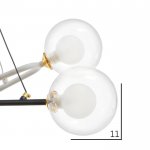 Люстра 87201/6 G9 40Вт белый-черный 90х34х12 см