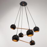 Люстра 87204/6 E27 40Вт черный 74х74х13 см