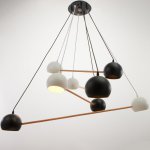 Люстра 87206/8 E27 40Вт белый-черный 121х121х13 см