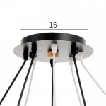 Люстра 87206/8 E27 40Вт белый-черный 121х121х13 см