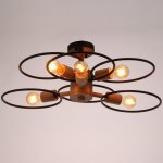 Люстра 87207/6 E27 40Вт черный 70х70х28 см