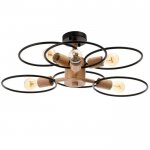 Люстра 87207/6 E27 40Вт черный 70х70х28 см