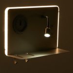 Бра с часами 86105/2 LED 7+1Вт белый 25x10x17 см