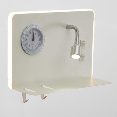 Бра с часами 86105/2 LED 7+1Вт белый 25x10x17 см