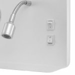 Бра с часами 86105/2 LED 7+1Вт белый 25x10x17 см