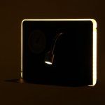 Бра с часами 86106/2 LED 7+1Вт черный 25x10x17 см