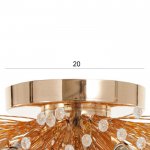 Светильник потолочный 87704/9 E14 40Вт золото 50х50х25 см