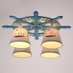 Люстра 85001/4 E14 40Вт синий-белый 60х60х20 см