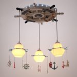 Люстра 85003/3 E14 40Вт синий-белый 45х45х20 см