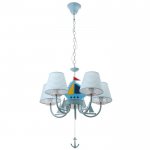 Люстра 85006/5 E14 40Вт синий-белый 65х65х55 см