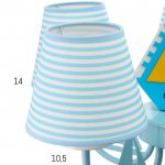 Люстра 85006/5 E14 40Вт синий-белый 65х65х55 см