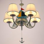 Люстра 85006/5 E14 40Вт синий-белый 65х65х55 см