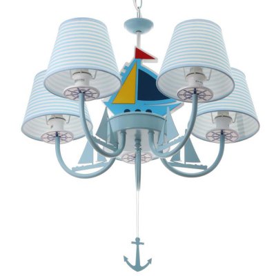 Люстра 85006/5 E14 40Вт синий-белый 65х65х55 см