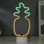 Ночник "Ананас" LED (зеленый,желтый) USB белый 8х12,5х29,5 см