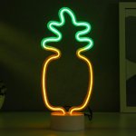 Ночник "Ананас" LED (зеленый,желтый) USB белый 8х12,5х29,5 см