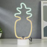 Ночник "Ананас" LED (зеленый,желтый) USB белый 8х12,5х29,5 см