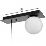 Светильник 61117/2 E14 40Вт черный 40x15x120 см