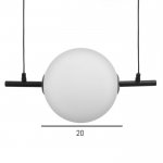 Светильник 61122/1 LED 12Вт черный 50x20x120 см