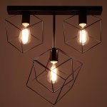 Светильник 61124/3 E27 40Вт черный 60x25x25 см