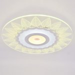 Люстра с ПДУ 74655/1 LED 60Вт 3000-6000К диммер бело-прозрачный 50х50х5 см