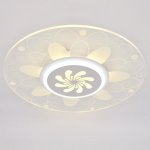 Люстра с ПДУ 74656/1 LED 55Вт 3000-6000К диммер бело-прозрачный 50х50х5 см