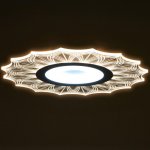 Люстра с ПДУ 74657/1 LED 45Вт 3000-6000К диммер бело-прозрачный 50х50х5 см