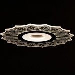 Люстра с ПДУ 74657/1 LED 45Вт 3000-6000К диммер бело-прозрачный 50х50х5 см