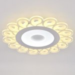 Люстра с ПДУ 74658/1 LED 55Вт 3000-6000К диммер бело-прозрачный 50х50х5 см